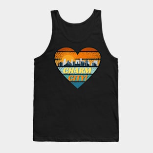 CHARM CITY LOVE MADE WITH HEART SHAPE DESIGN Tank Top